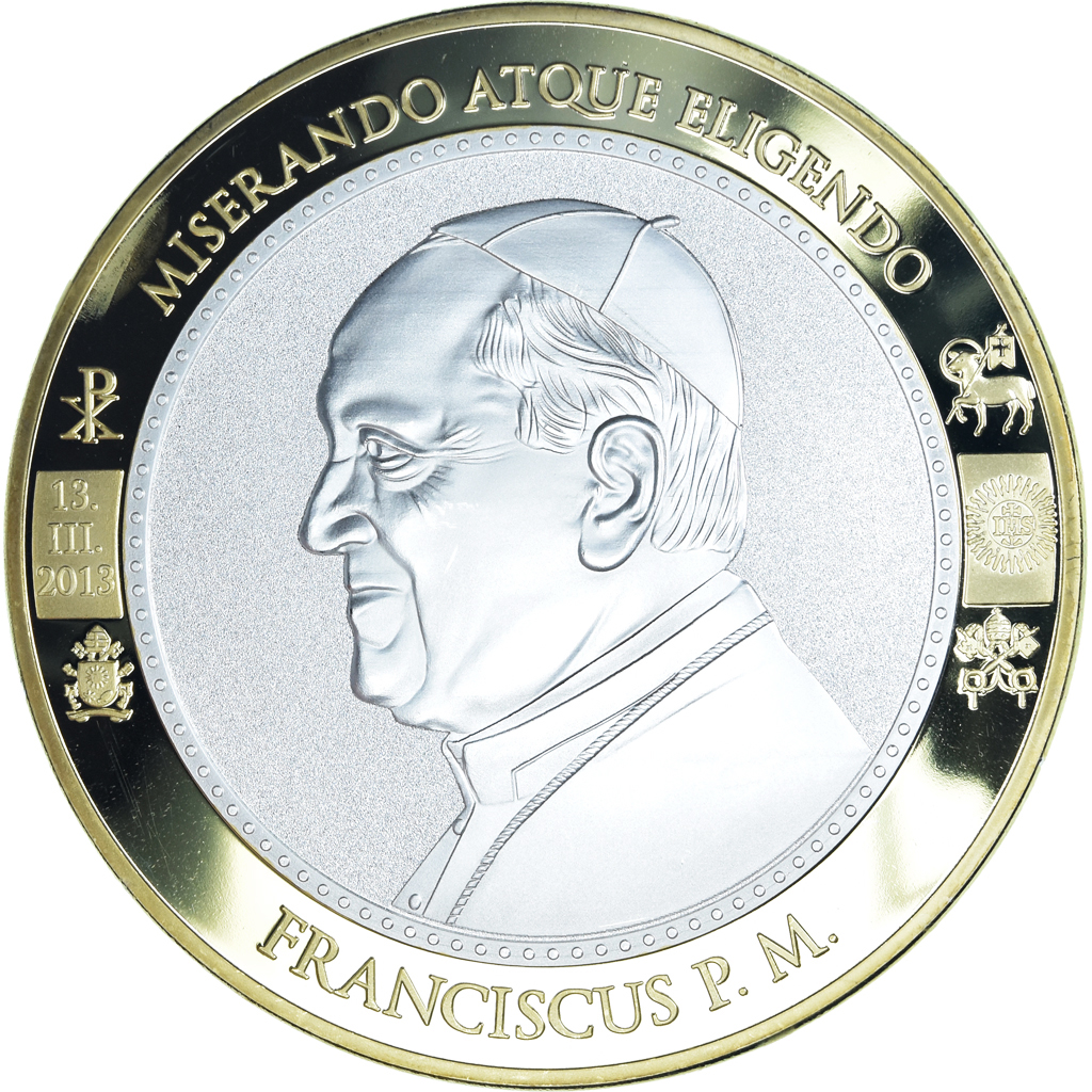 Vatican, Medal, Le Pape François, Religions & beliefs, 2013, , Silver
