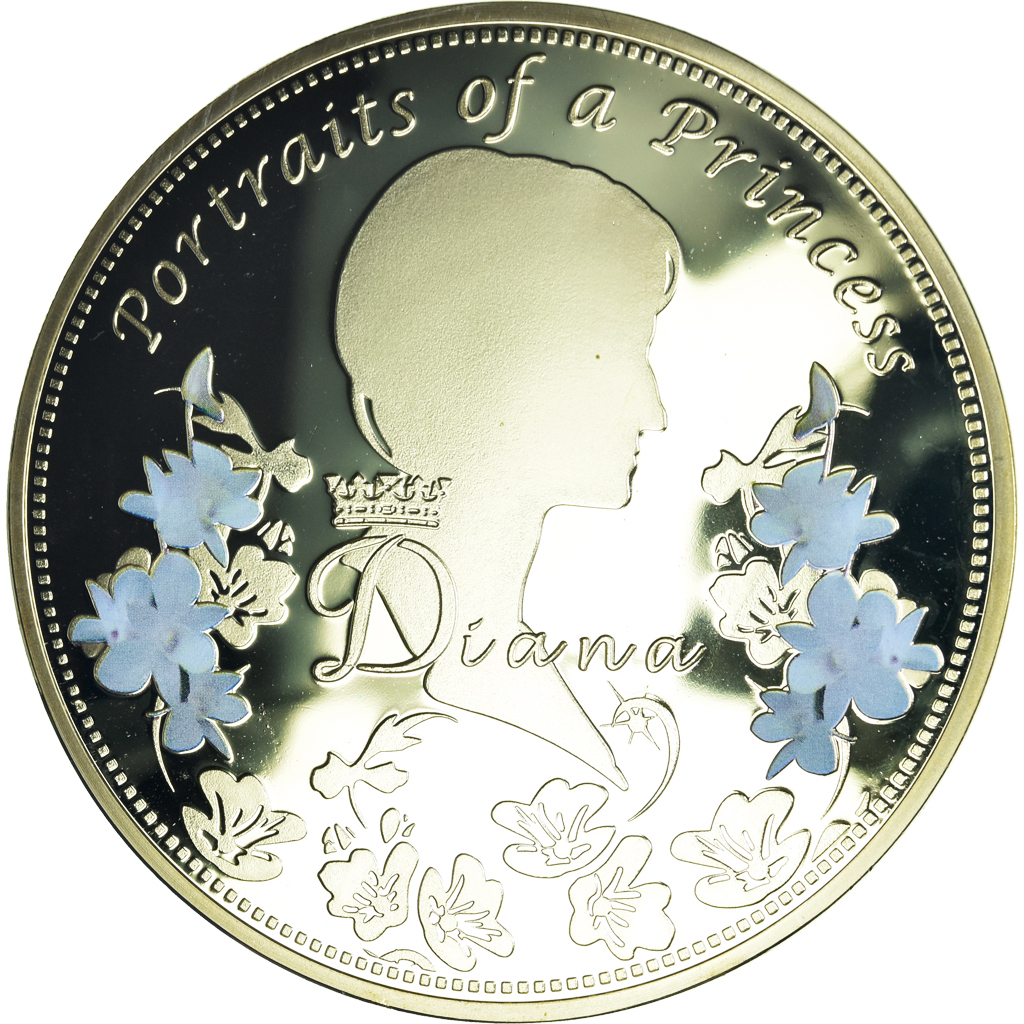 United Kingdom, Medal, Portrait of a Princess, Diana, , Copper Gilt