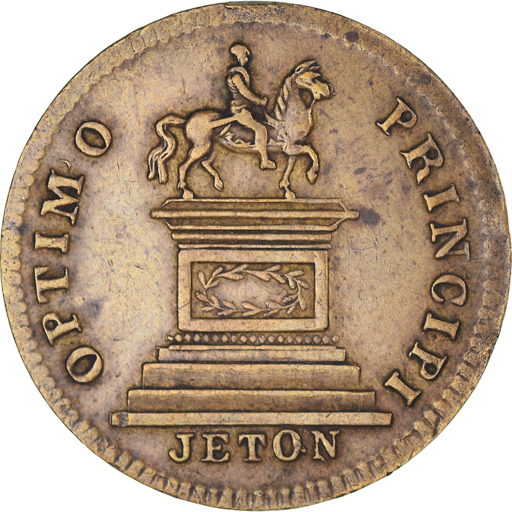 France, Medal, Louis XVIII, Optimo Principi, History, , Brass