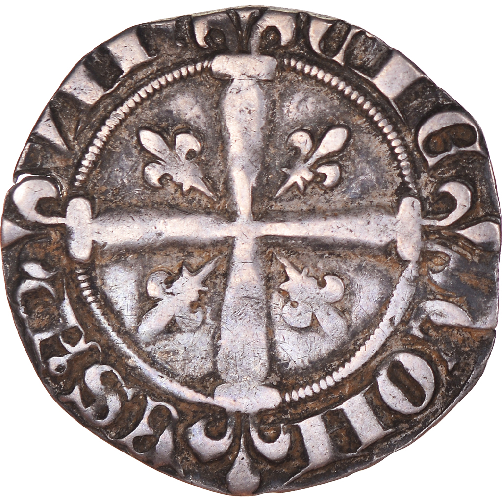 Coin, France, Robert d'Anjou, Sol coronat, Avignon, AU, Silver