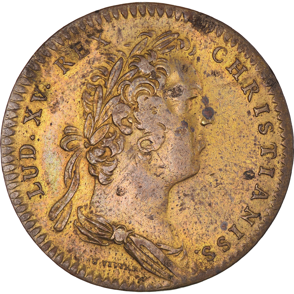 France, Token, Royal, Louis XV, Etats d'Artois, History, Duvivier, 