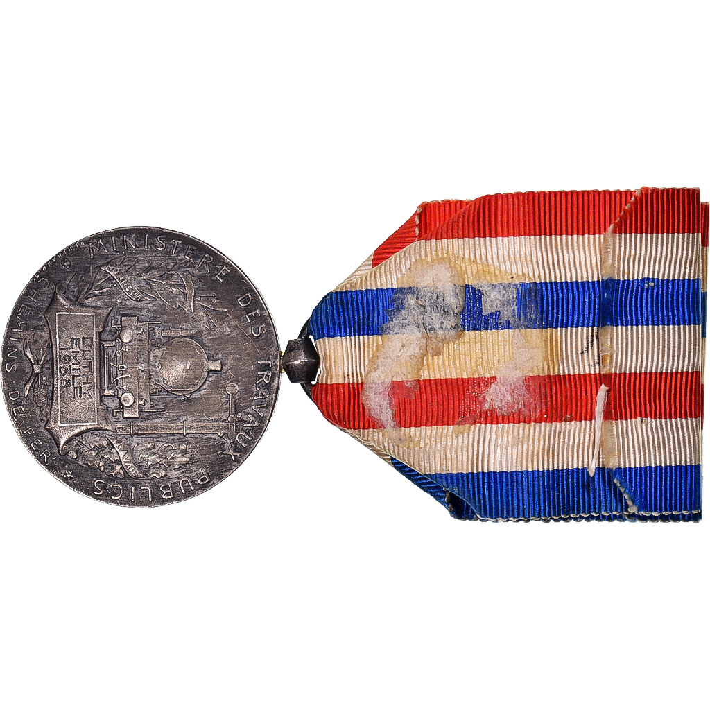 France, Médaille d'honneur des chemins de fer, Railway, Medal, 1936, Very Good