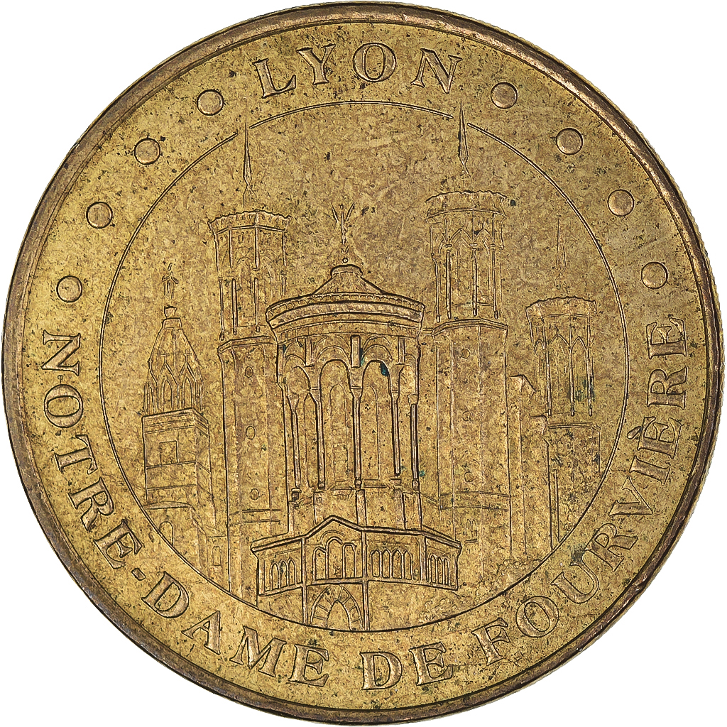 France, Token, Touristic token, Lyon - Notre  Dame de Fourviere, 2003