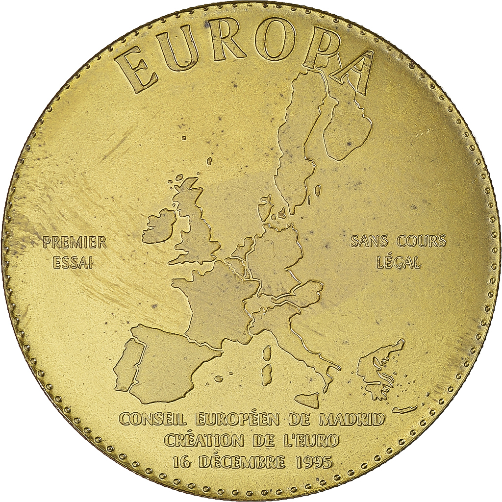 France, Medal, Essai 1 euro, 1995, Europa, , Bronze Florentin