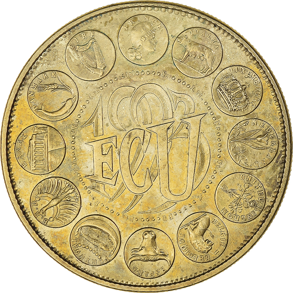 France, Medal, Ecu Europa, Marianne, Politics, 1992, Rodier, , Bronze