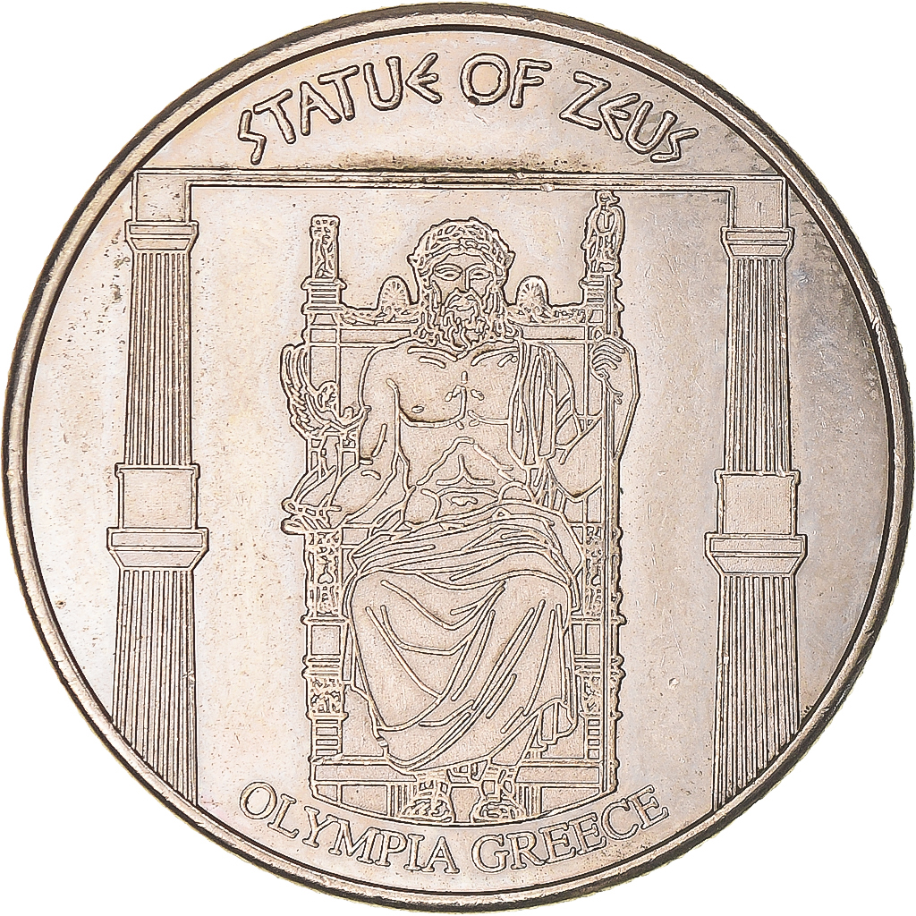 Greece, Token, Statue of Zeus, Patrimoine, , Copper-nickel | Tokens & Medals