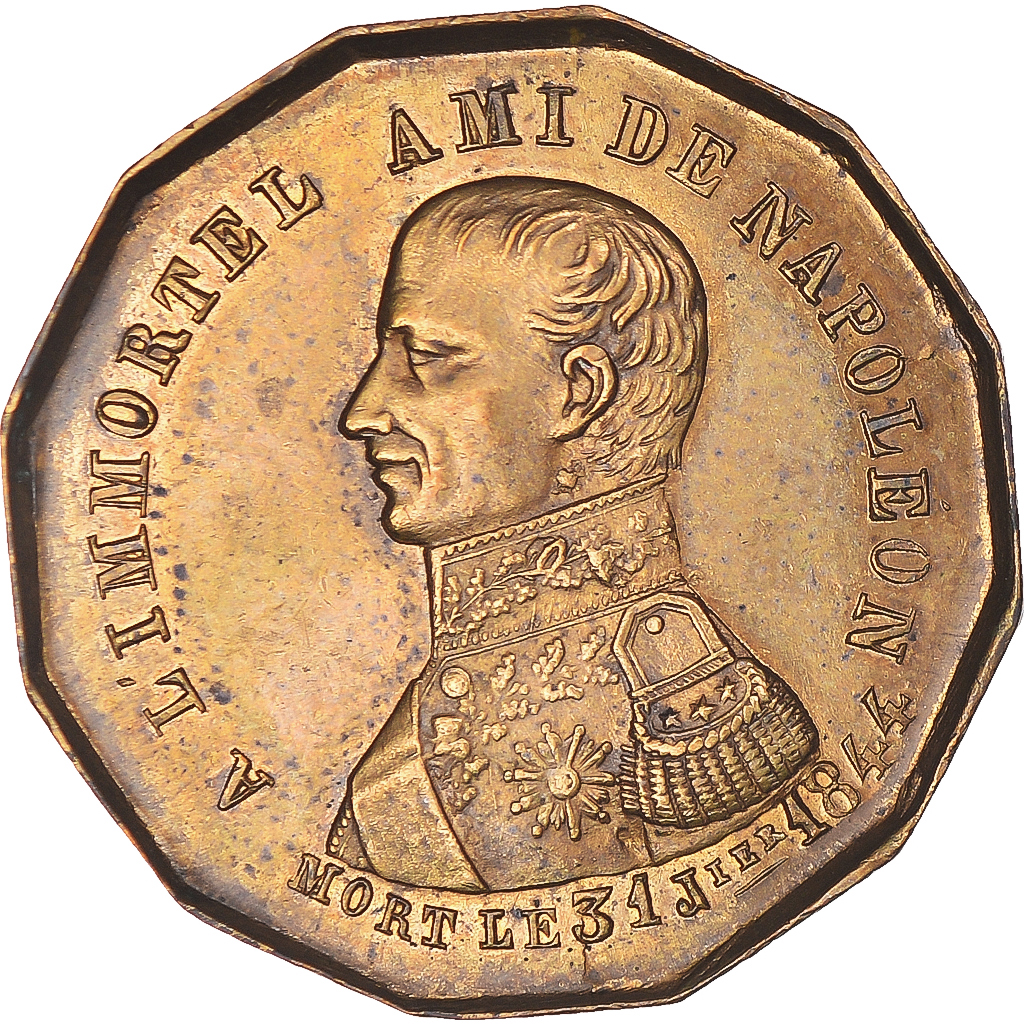 France, Token, Général Bertrand, Fidèle Ami de Napoléon, History, 1844