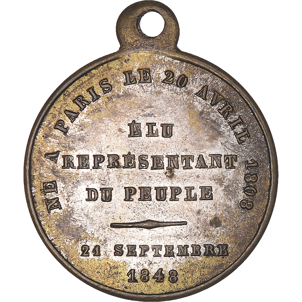 France, Token, Louis Napoléon Bonaparte, Représentant du Peuple, 1848