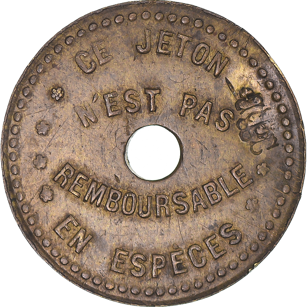 France, Token, Necessity, Office des Transports de Lyon, 25 Centimes, 1922