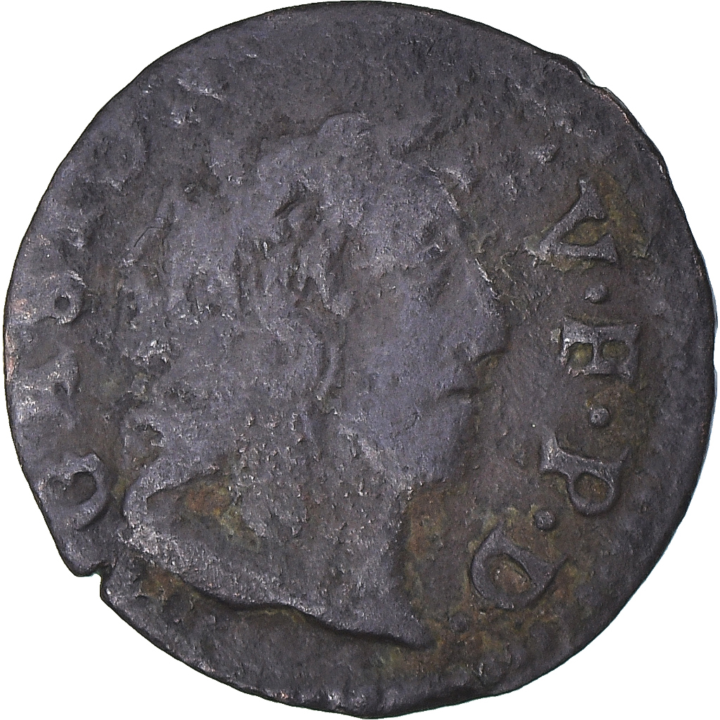Coin, France, DOMBES, Gaston d'Orléans, Denier Tournois, 1650, Trévoux