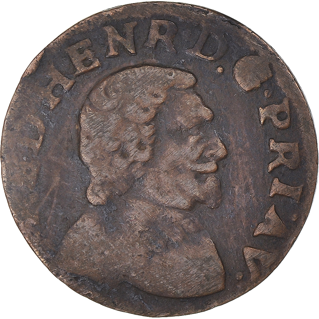 Coin, FRENCH STATES, ORANGE, Frederick Henry, Double Tournois, 1641, Orange