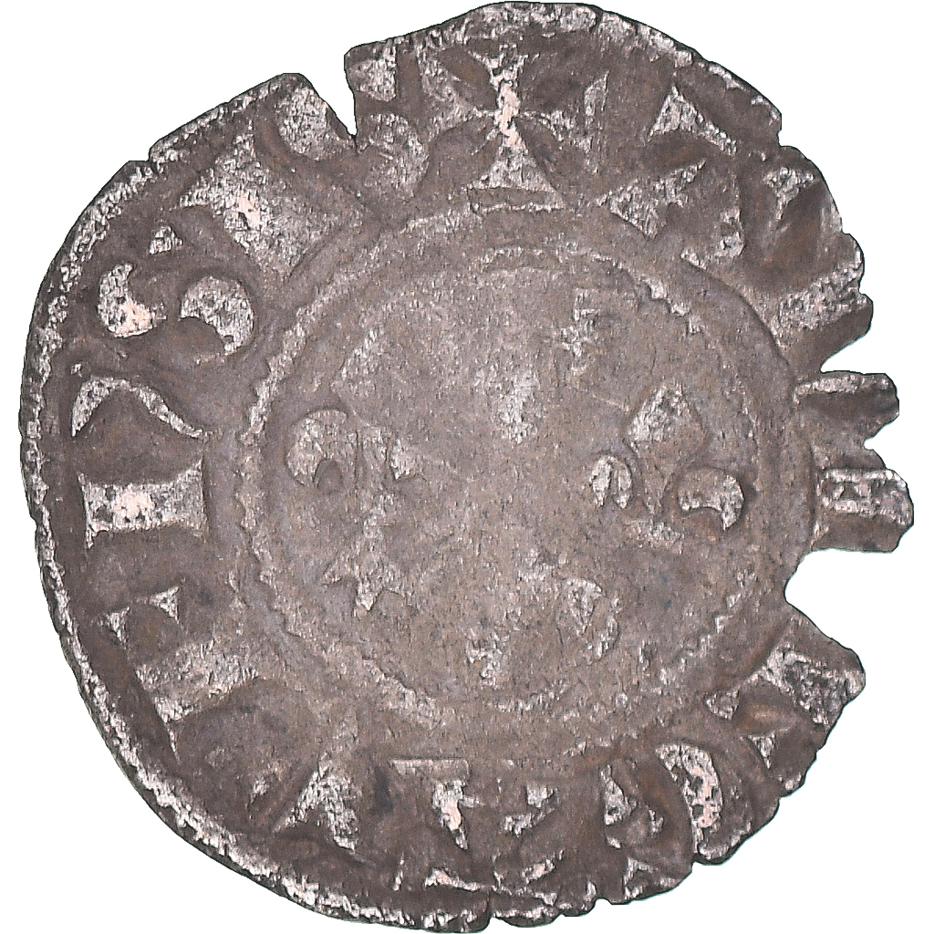 Coin, France, Anjou, Charles de Valois, Obol, Angers, , Billon