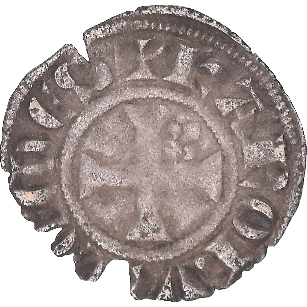 Coin, France, Anjou, Charles de Valois, Obol, Angers, , Billon