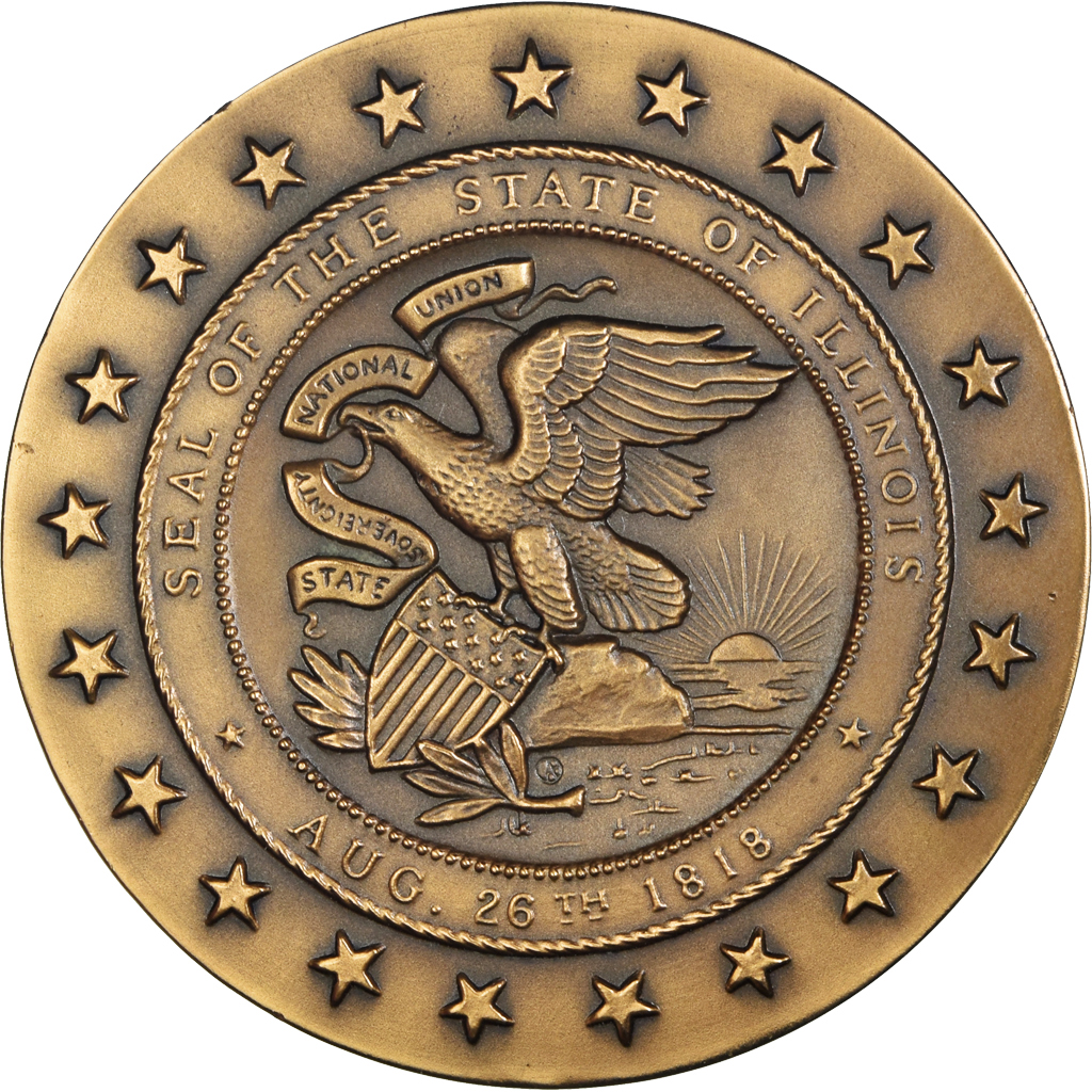 United States of America, Medal, Illinois, Sesquicentennial, Politics, Society