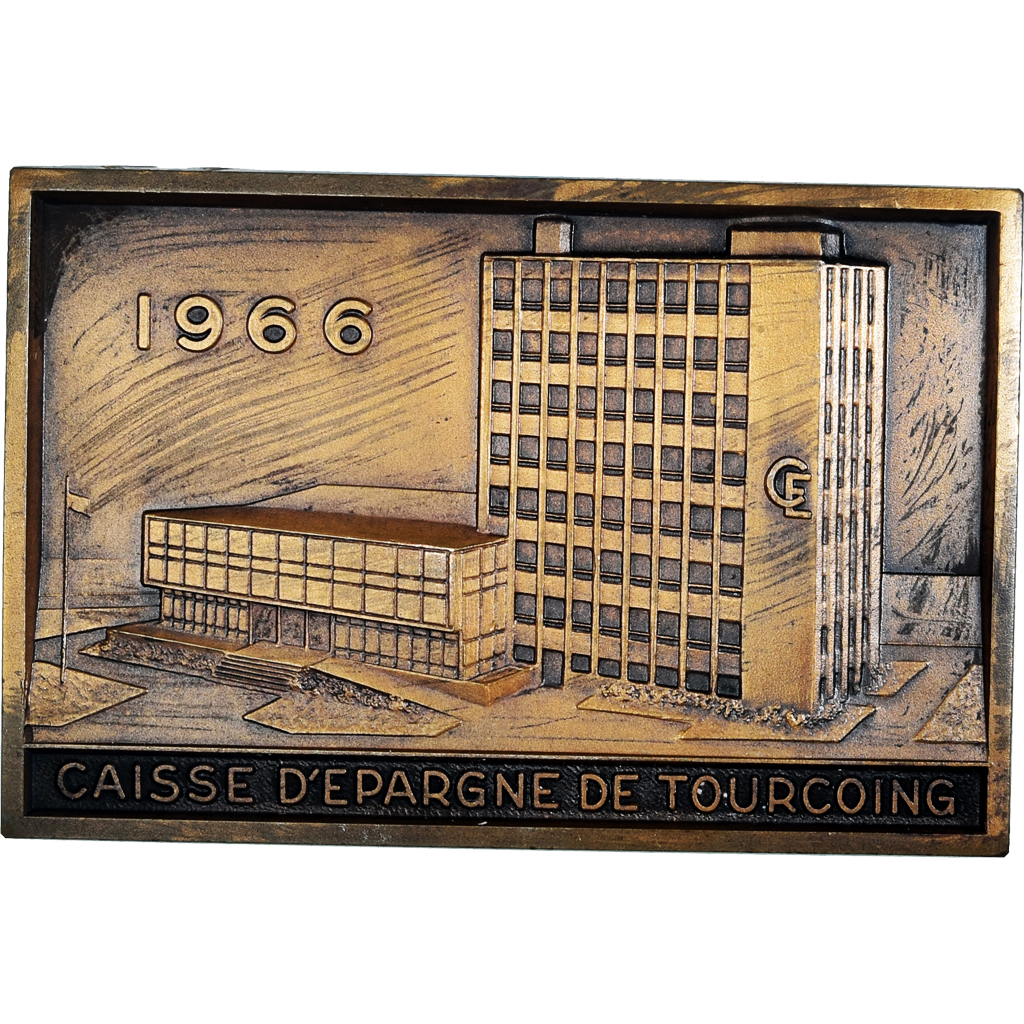 France, Medal, Caisse d'Épargne de Tourcoing, Bank, 1966, , Bronze