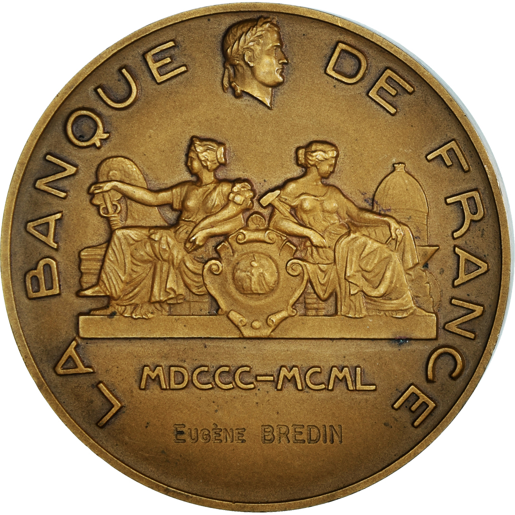 France, Medal, La Banque de France, La Sagesse fixe la Fortune