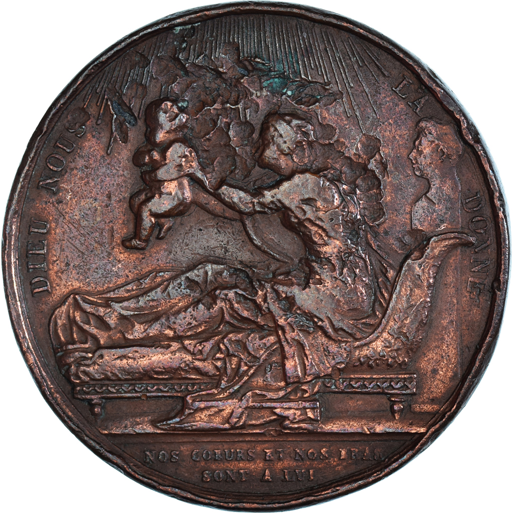 France, Medal, Naissance du Comte de Chambord, History, 1820, Gayrard