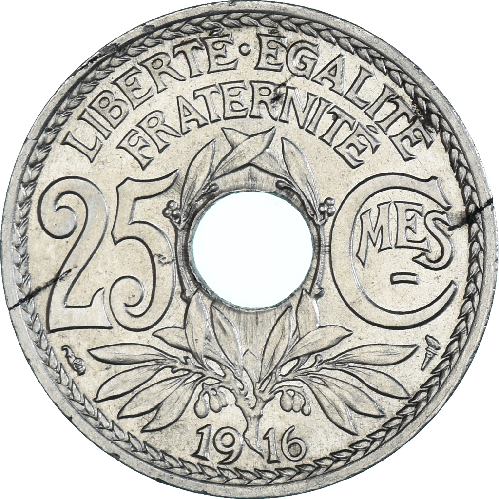 Coin, France, Lindauer, 25 Centimes, 1916, , Nickel, KM:867