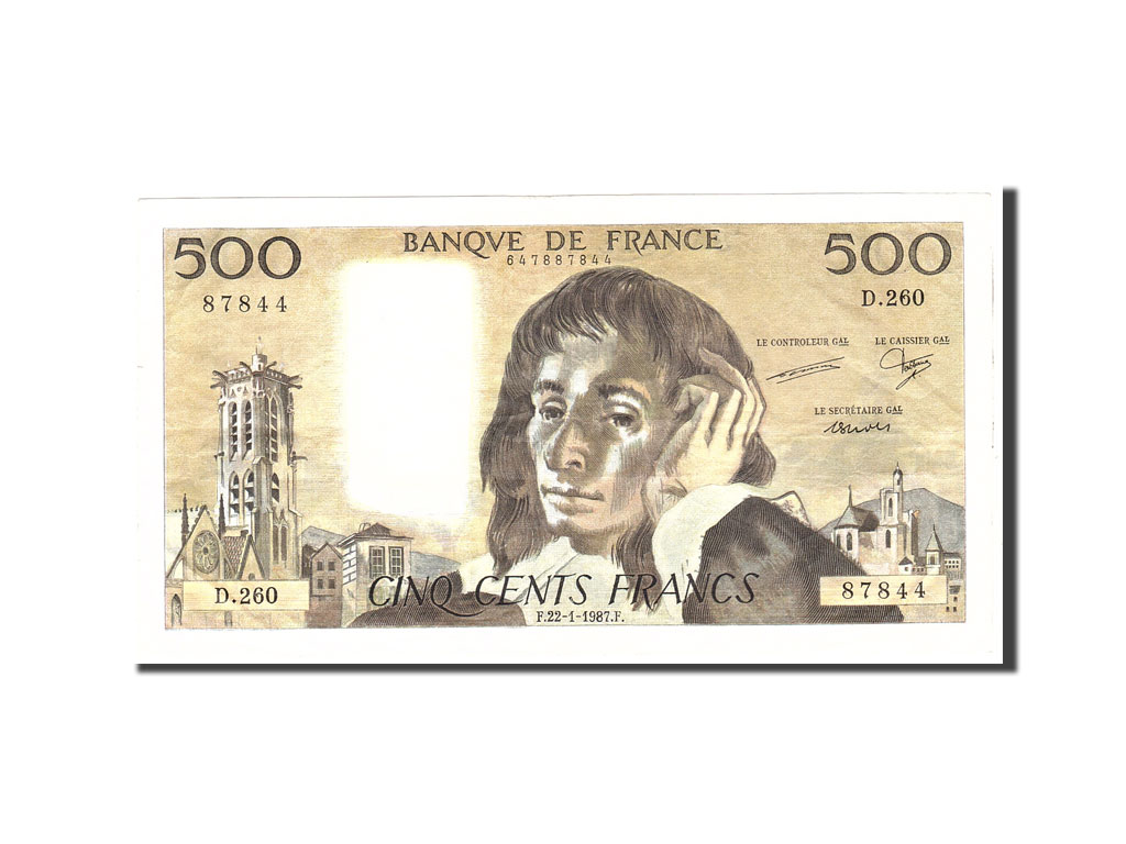 Banknote, France, 500 Francs, 1987, 1987-01-22, EF(40-45), Fayette:71.36
