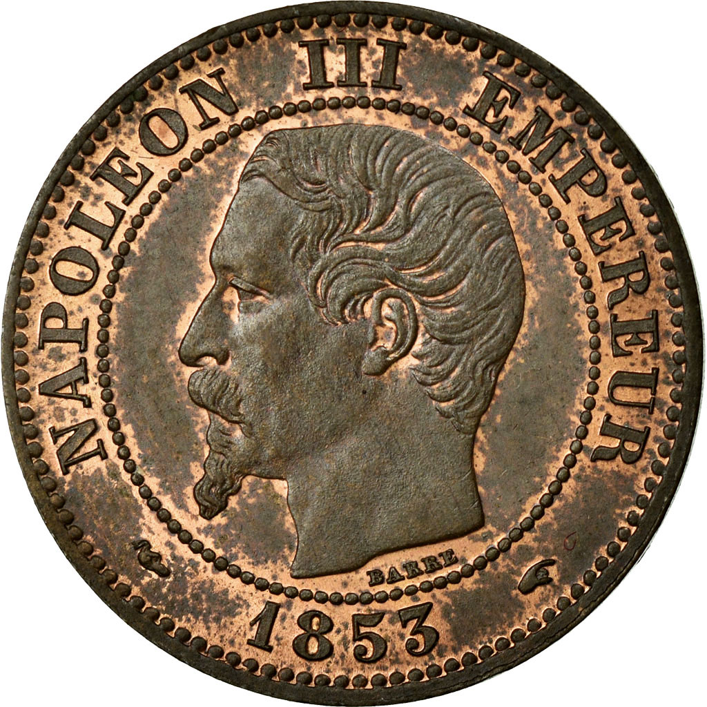 Coin, France, Napoleon III, Napoléon III, 2 Centimes, 1853, Paris, 