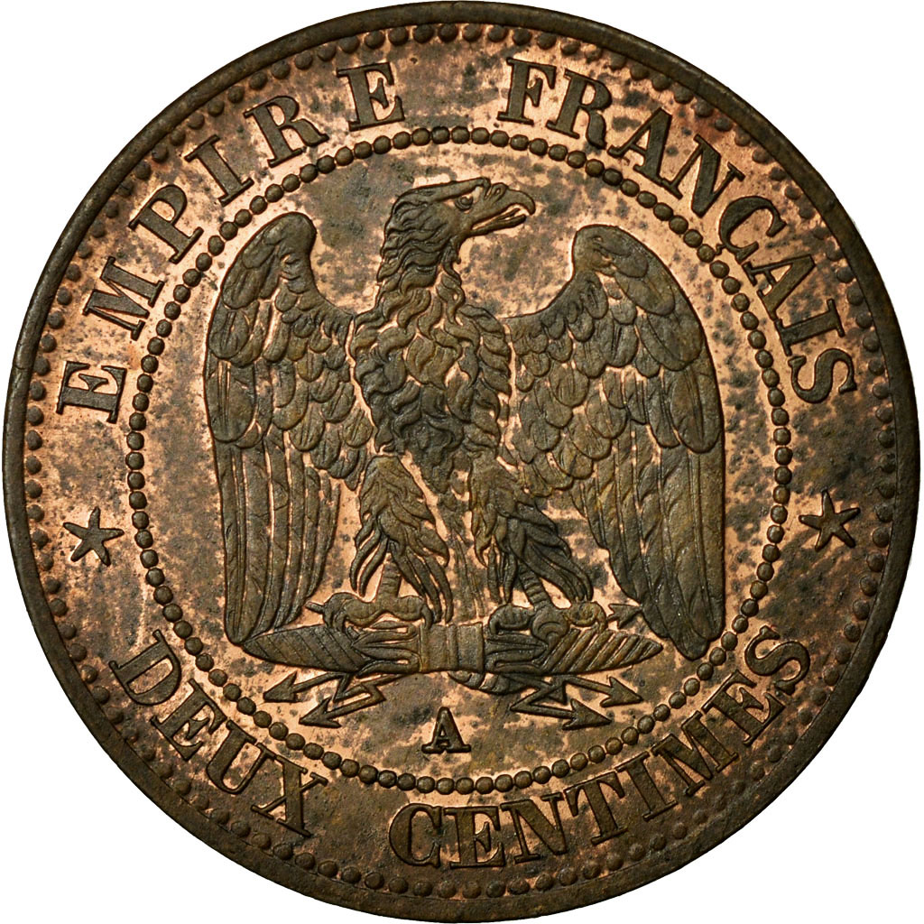 Coin, France, Napoleon III, Napoléon III, 2 Centimes, 1853, Paris, 