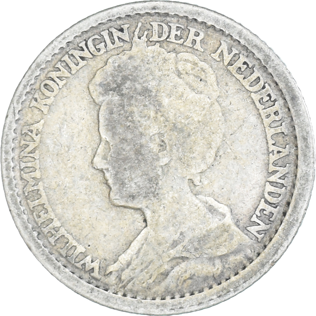 Coin, Netherlands, Wilhelmina I, 25 Cents, 1914, , Silver, KM:146