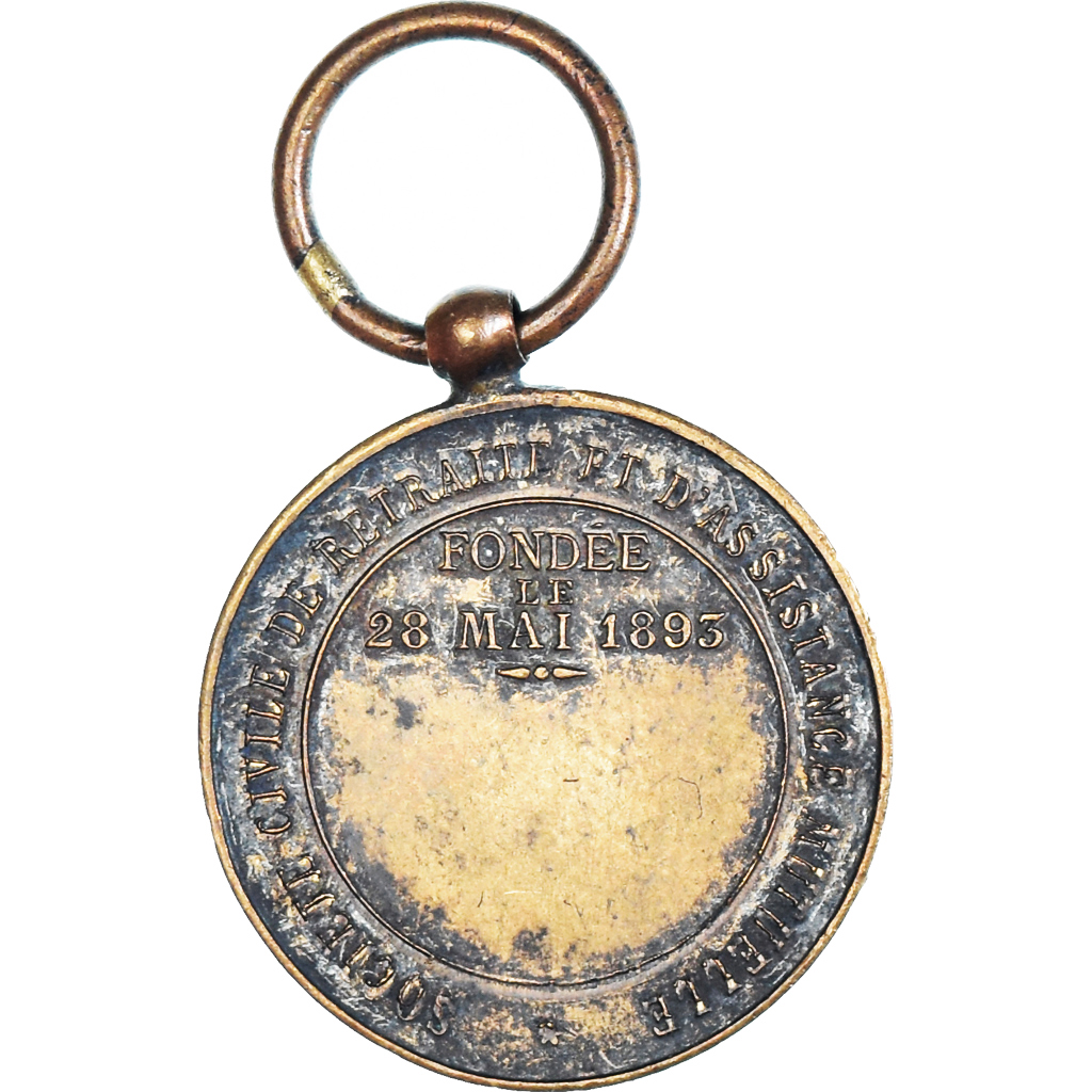 France, Société Civile de Retraite et d'Assistance Mutuelle, Medal, 1893, Very