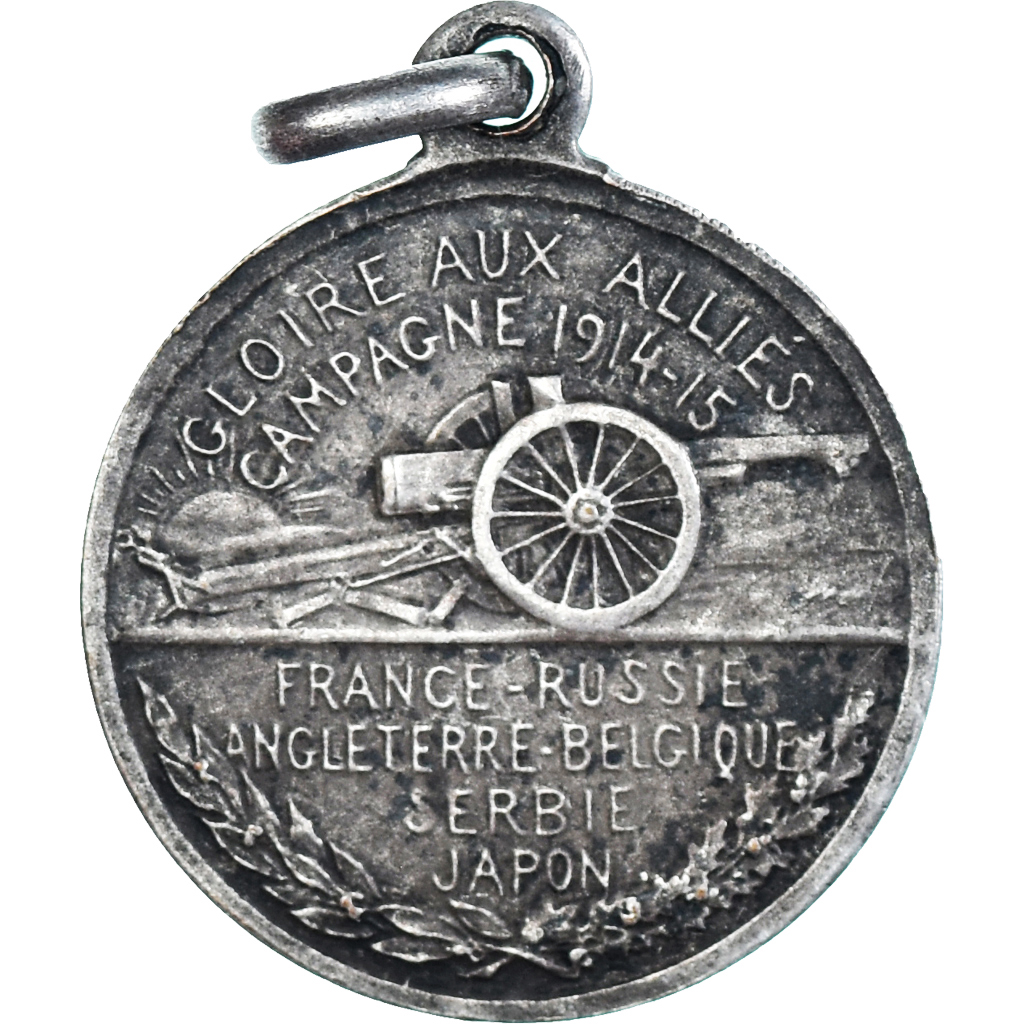 France, Medal, Général Joffre, Gloire aux Alliés, WAR, 1914-1915,