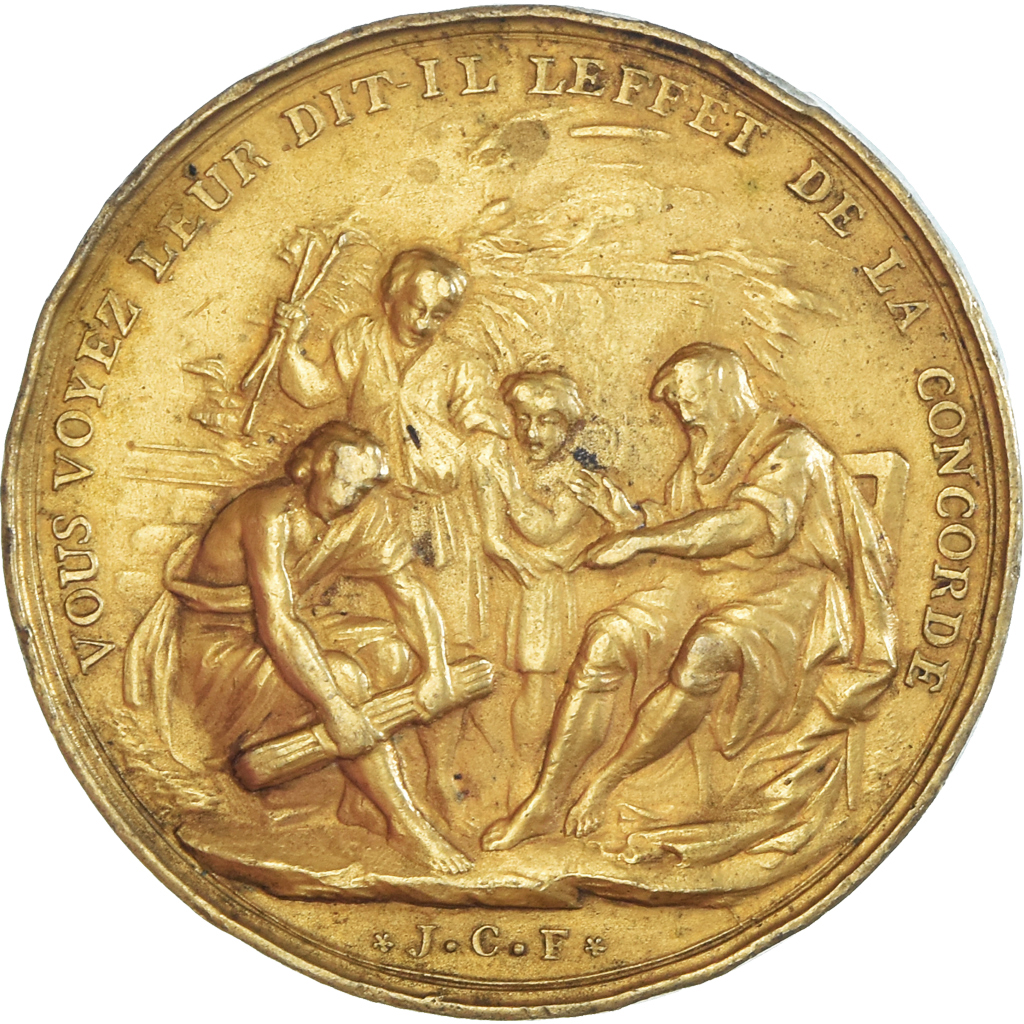 Switzerland, Medal, Les Effets de la Concorde, Genève, 1767, Cochin, 