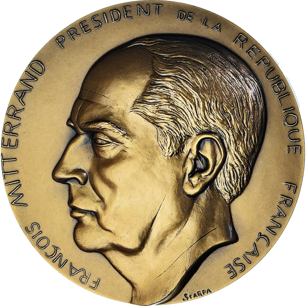 France, Medal, François Mitterrand, Ici et Maintenant, Politics, 1988, Scarpa