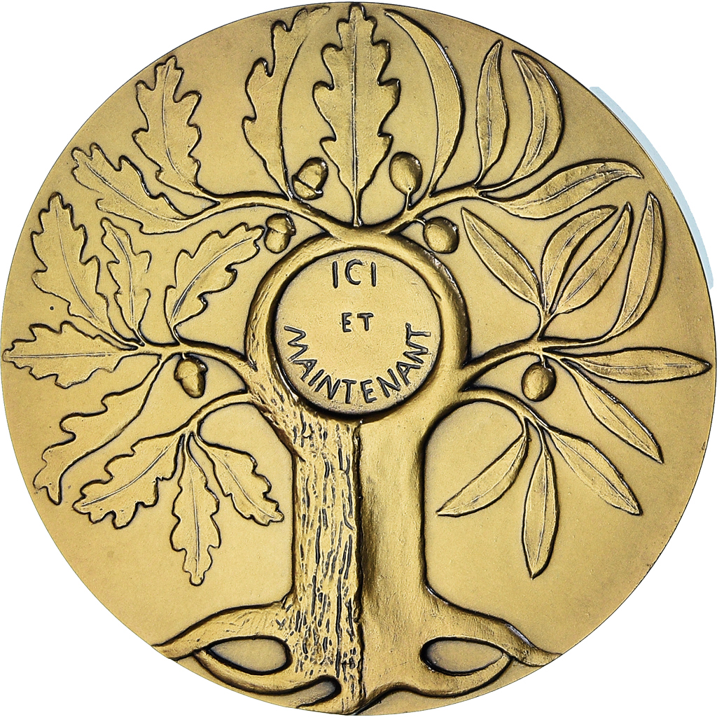 France, Medal, François Mitterrand, Ici et Maintenant, Politics, 1988, Scarpa