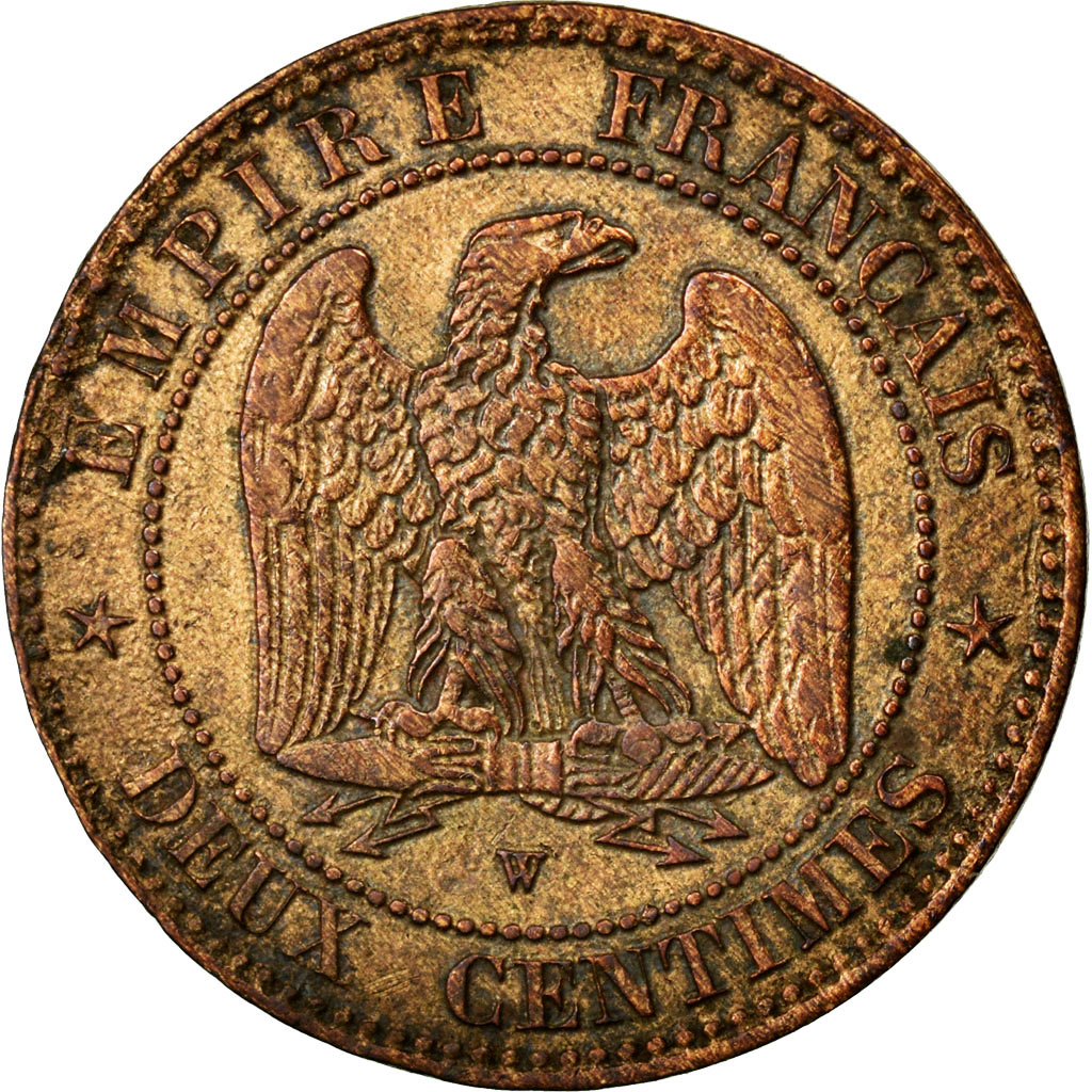 Coin, France, Napoleon III, Napoléon III, 2 Centimes, 1853, Lille, 
