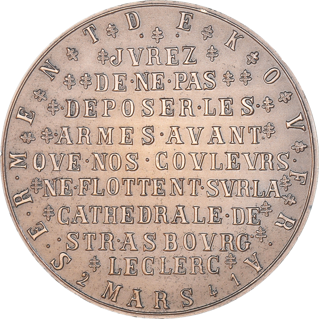 France, Medal, Serment de Koufra, Colonne Leclerc, Temara, Maroc, WAR, 1975, De