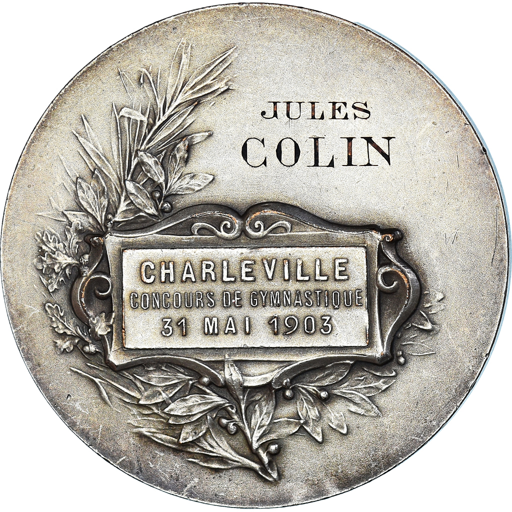 France, Medal, Patria, Concours de Gymnastique, Charleville, 1903, Rasumny