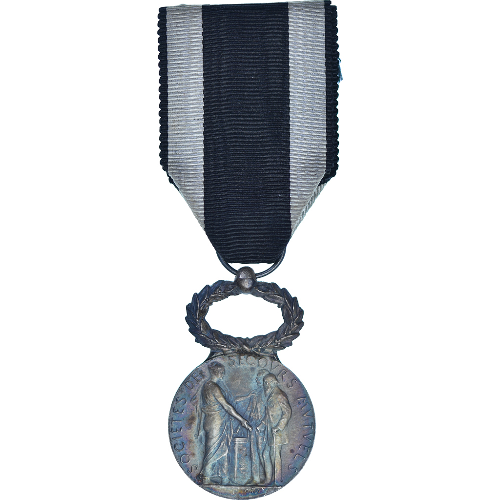 France, Sociétés de Secours Mutuels, Medal, Excellent Quality, Roty, Silver