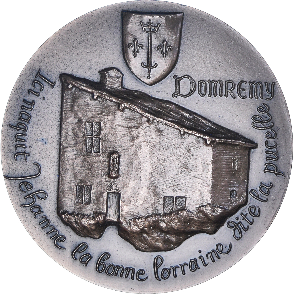 France, Medal, Jeanne d'Arc, Héroïne de France, Domrémy, History, 1977, Lovy