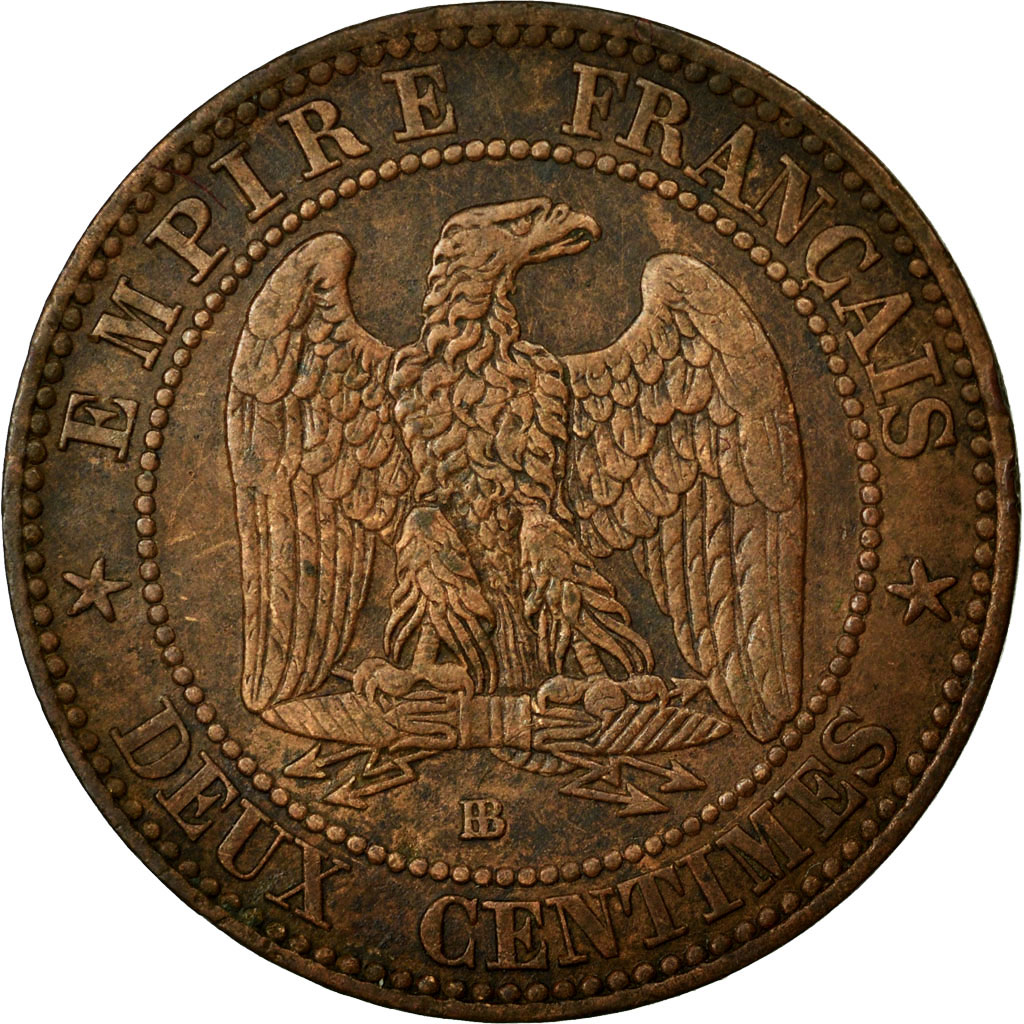 Coin, France, Napoleon III, Napoléon III, 2 Centimes, 1854, Strasbourg