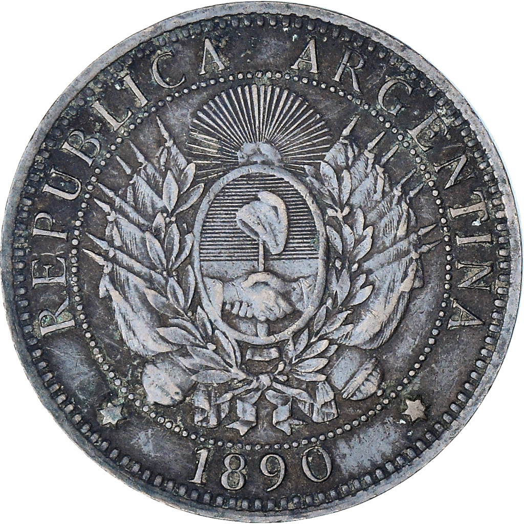 Coin, Argentina, 2 Centavos, 1890, , Bronze, KM:33
