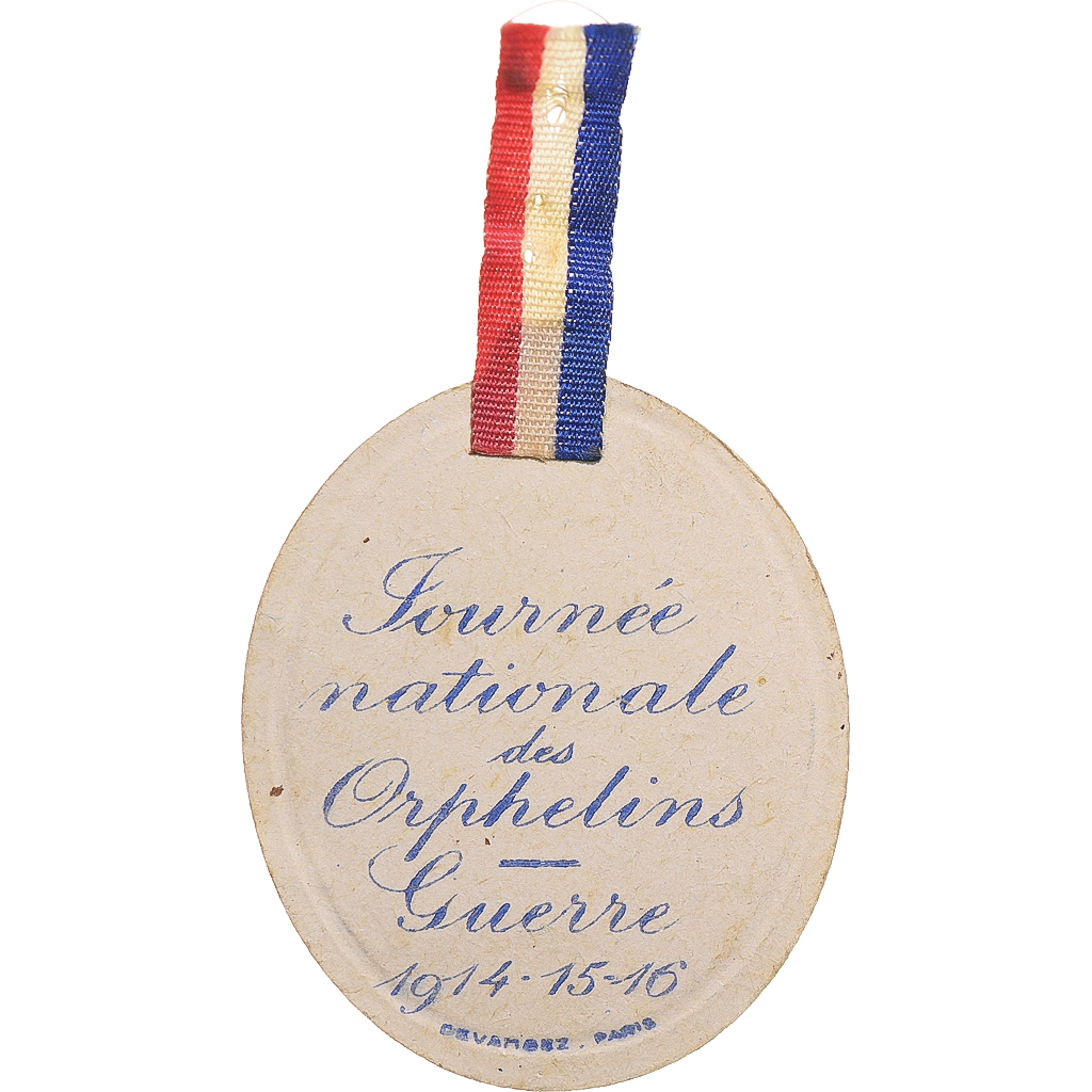 France, Medal, Journée Nationale des Orphelins, WAR, 1916, , Cardboard