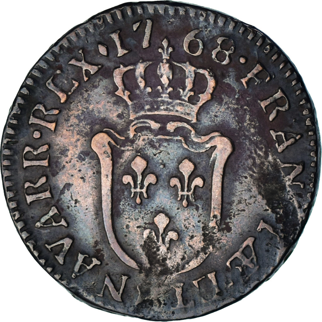 Coin, France, Louis XV, 1/2 Sol d'Aix, 1768, Aix, , Copper, KM:542