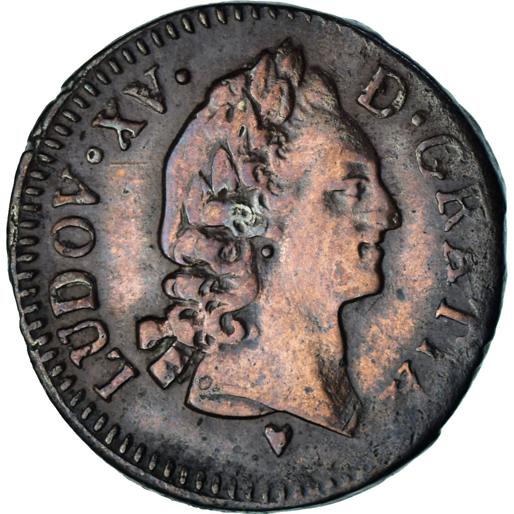 Coin, France, Louis XV, 1/2 Sol d'Aix, 1770, Aix, , Copper, Gadoury:274