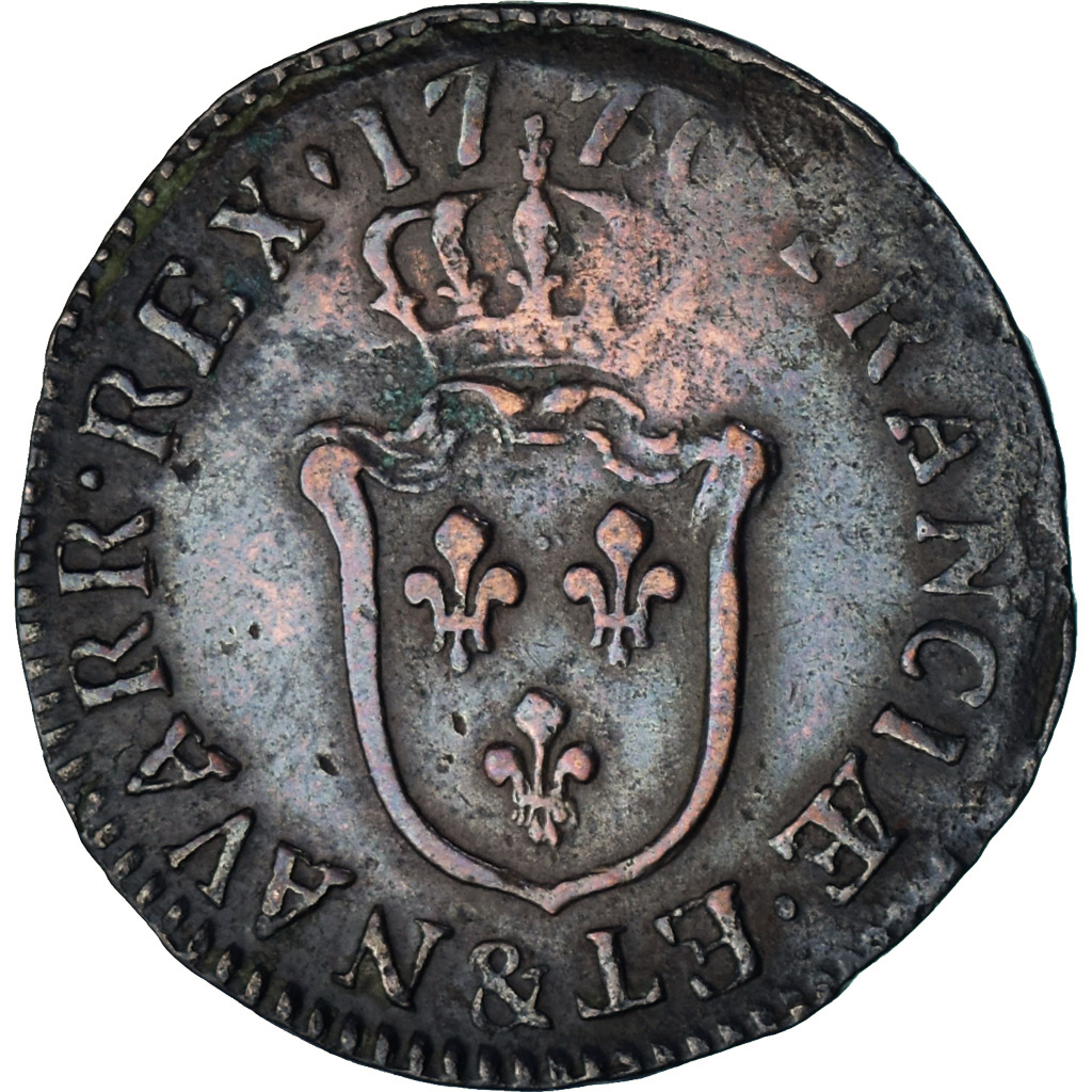 Coin, France, Louis XV, 1/2 Sol d'Aix, 1770, Aix, , Copper, Gadoury:274
