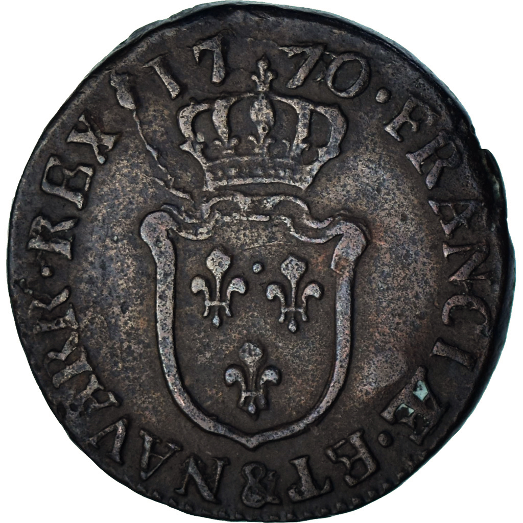 Coin, France, Louis XV, 1/2 Sol d'Aix, 1770, Aix, , Copper, Gadoury:274