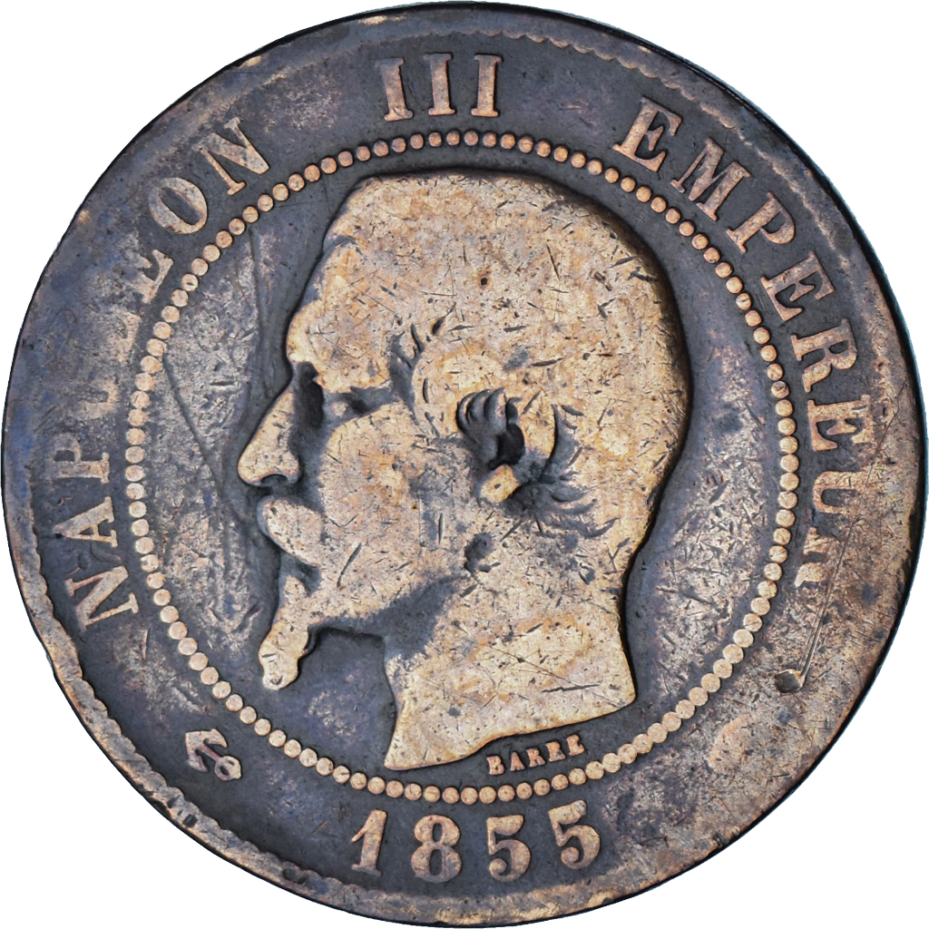 Coin, France, Napoleon III, Napoléon III, 10 Centimes, 1855, Paris, 