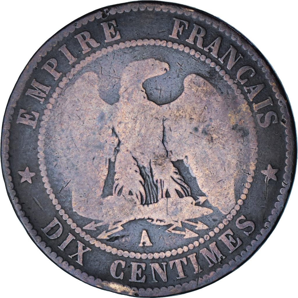 Coin, France, Napoleon III, Napoléon III, 10 Centimes, 1855, Paris, 