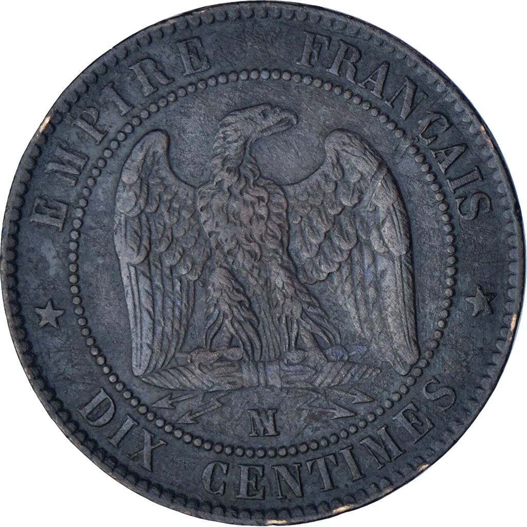 Coin, France, Napoleon III, Napoléon III, 10 Centimes, 1856, Marseille
