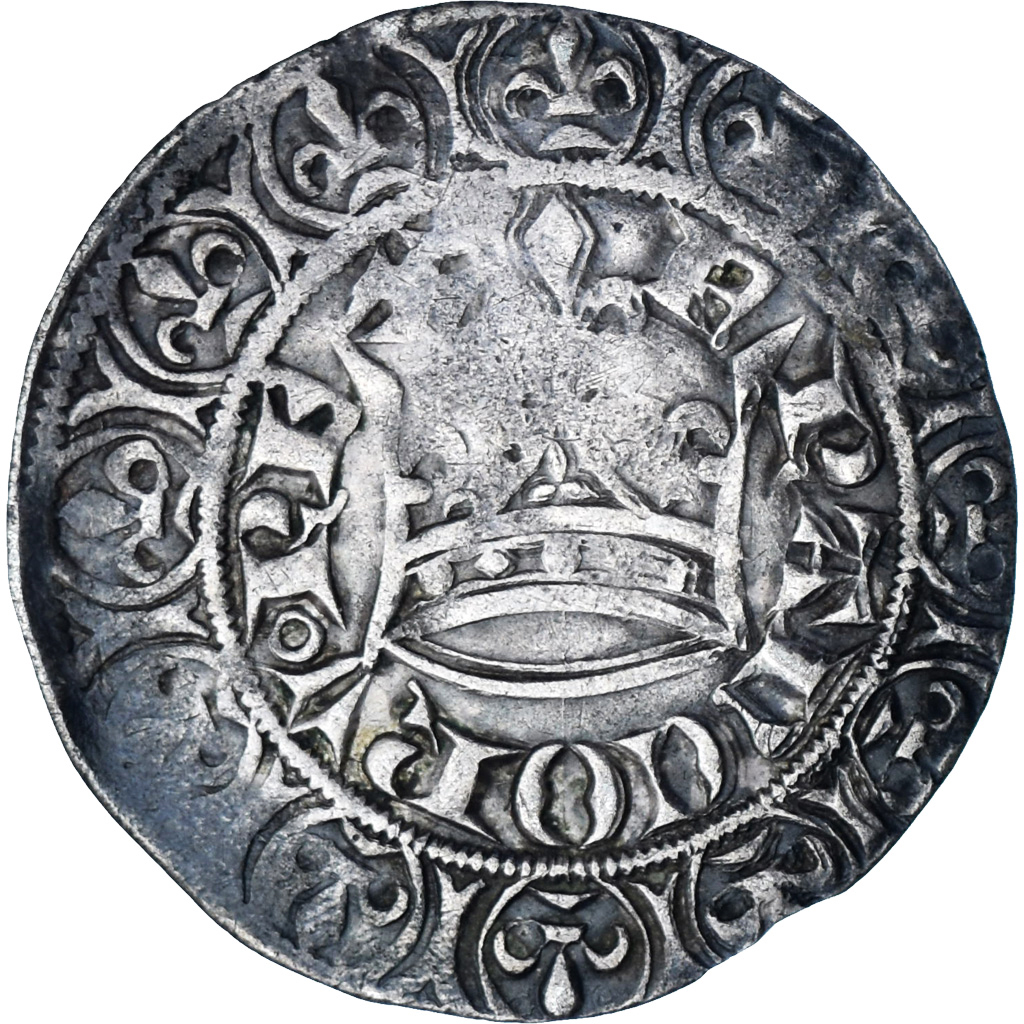 Coin, France, Jean II le Bon, Gros blanc à la couronne, 1357, VF