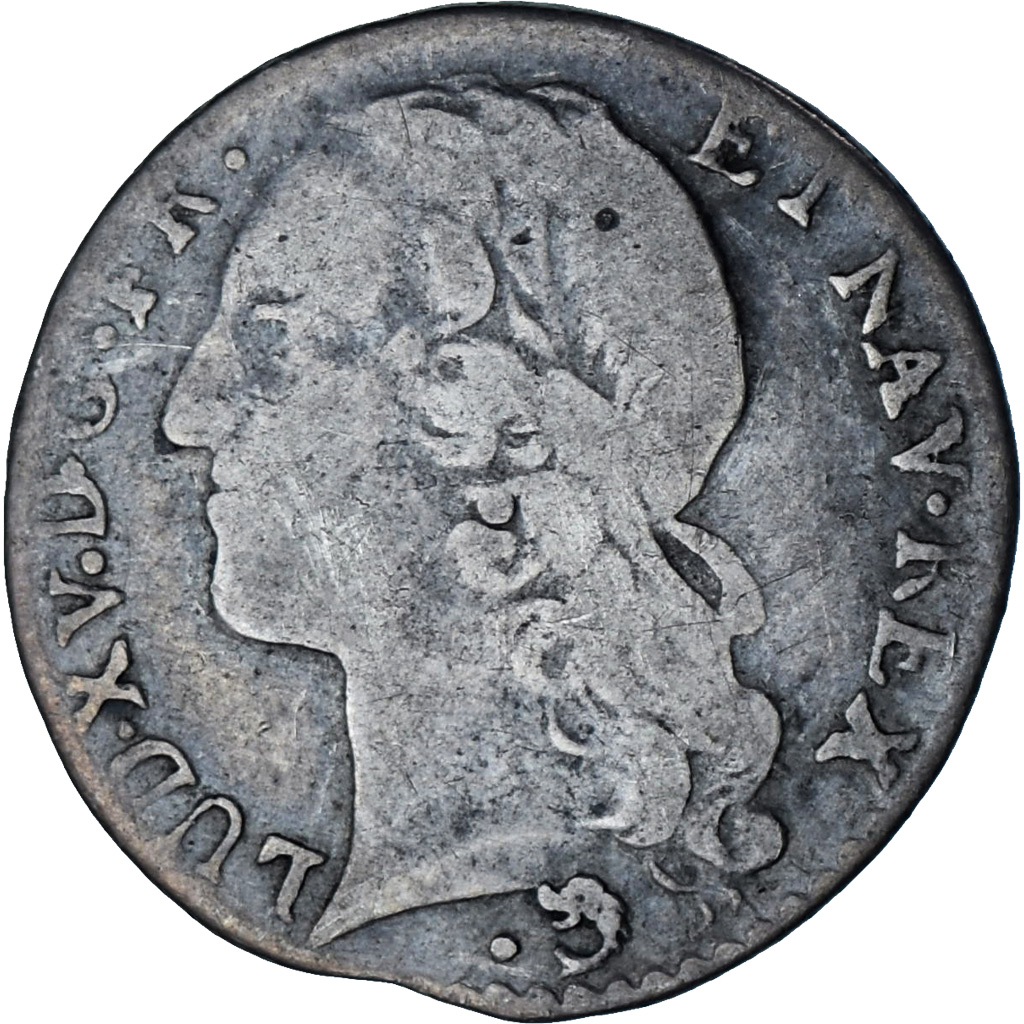 France, Louis XV, 1/10 Écu au bandeau, 1758, Grenoble, Silver, 