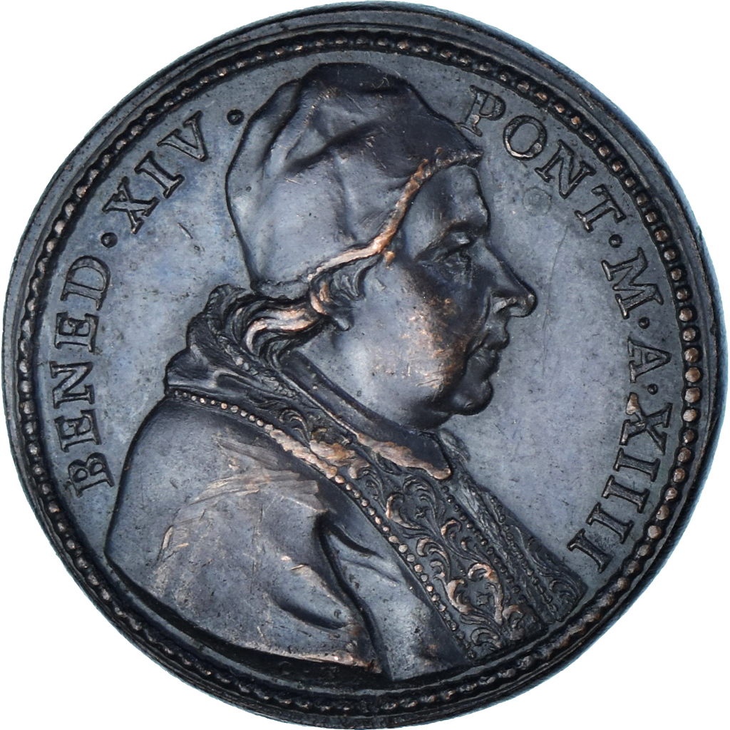 Vatican, Medal, Benoit XIV, Hamerani, Refrappe XIXème, , Bronze
