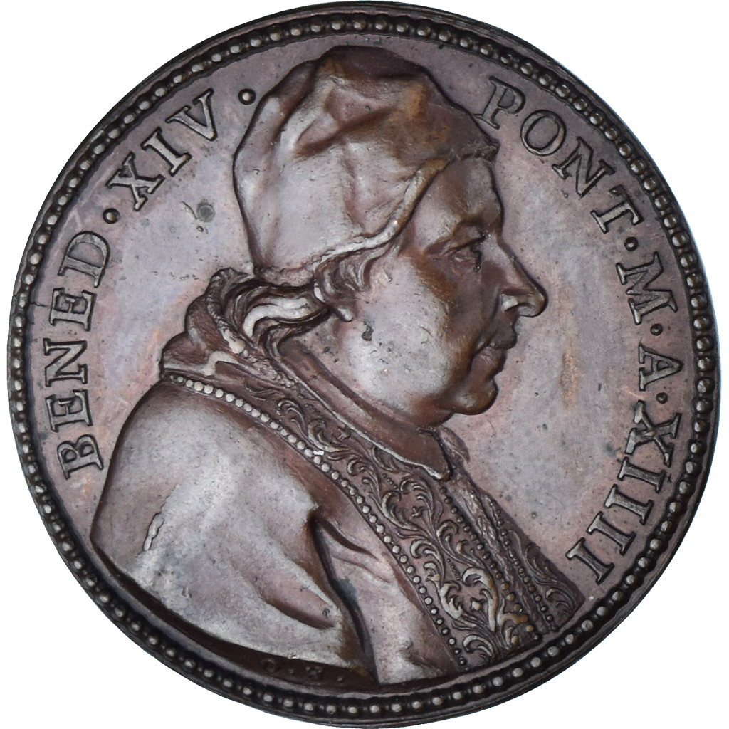 Vatican, Medal, Benoit XIV, Refrappe XIXème, , Bronze | Tokens & Medals